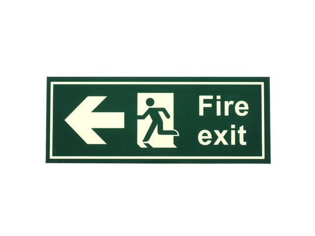 Fire Safety Exit Sign Warning Guidance Signage Luminous for Stairway Hallway Hotel Basement Use