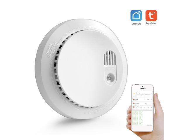 Wifi Carbon Monoxide Detector Wifi Smoke Sensor Security Alarm System 85dB Sound Warning APP Notification Pushing SmartLife Tuya APP Remote Control