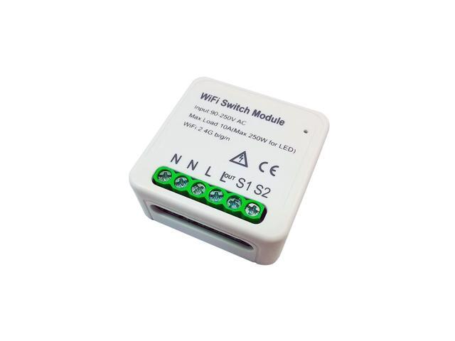 Smart WiFi Switch Module 2-Way Light Switch DIY Breaker Module Tuya/Smart Life APP Control Compatible With Alexa Google Home/Nest IFTTT