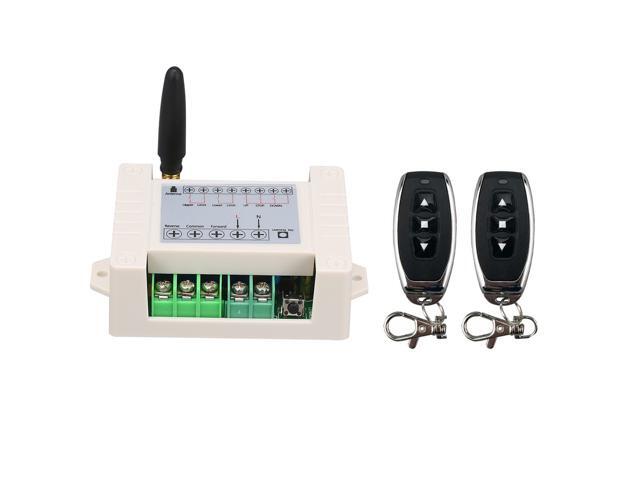 AC85-250V 10A 2CH 433Mhz Motor Remote Control Switch Motor Forwards Reverse Up Down Stop Door Window Curtain Wireless TX RX Limited Switch Module