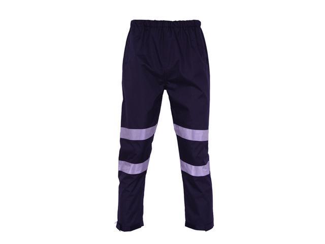 SFVest High Visibility Reflective Rain Pants Waterproof Windproof Work Rain Trousers Outdoor Traffic Hiking Riding Safety Warning
