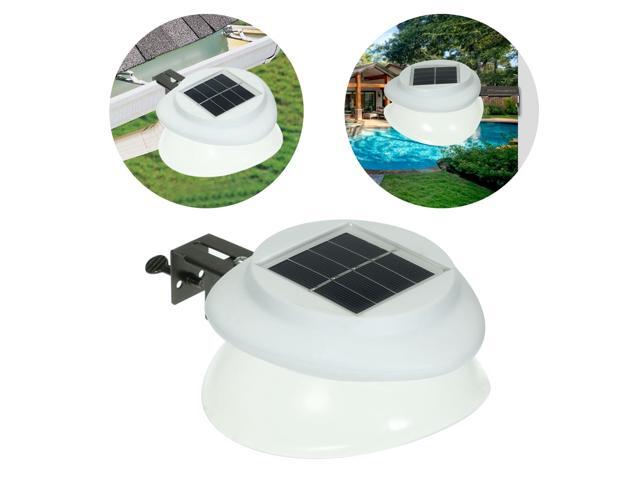 Solar Power Fence Lamp UFO Shape 9 LED Gutter Lighting Solar Panel Light Wall Super Bright Light Outdoor Waterproof Eaves Courtyard Garden Yard