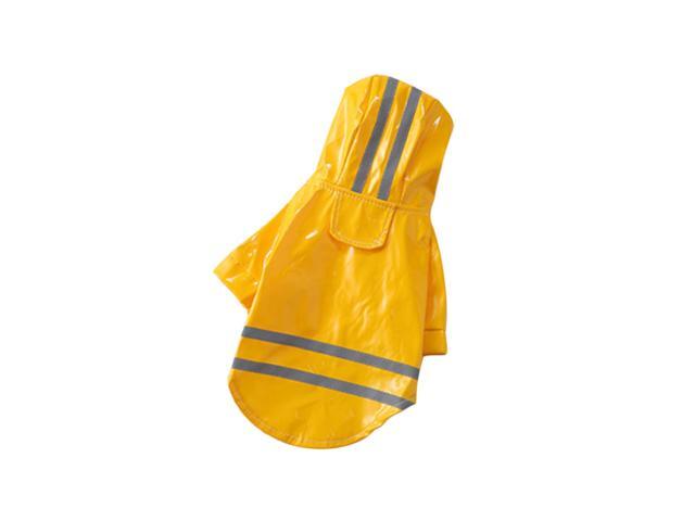 Pet Dog Reflective Raincoat Dog Rain Jacket With Hood Dog Rain Poncho 100% Waterproof Grey Reflective Stripe for Pet