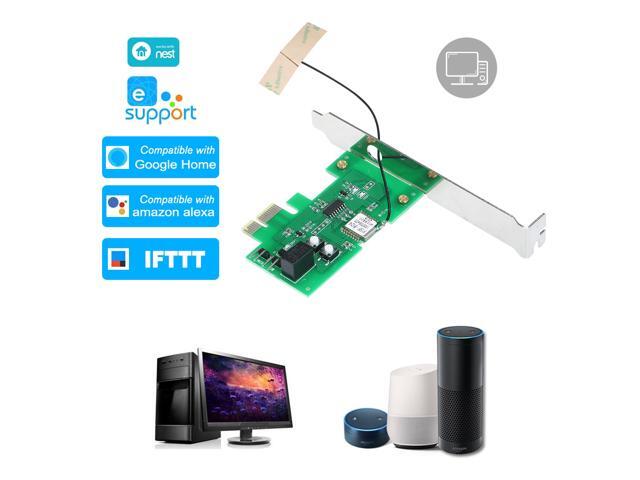 eWeLink Mini PCI-e Desktop PC Remote Control Switch Card WiFi Wireless Smart Switch Relay Module Wireless Restart Switch Turn On/OFF Computer Boot