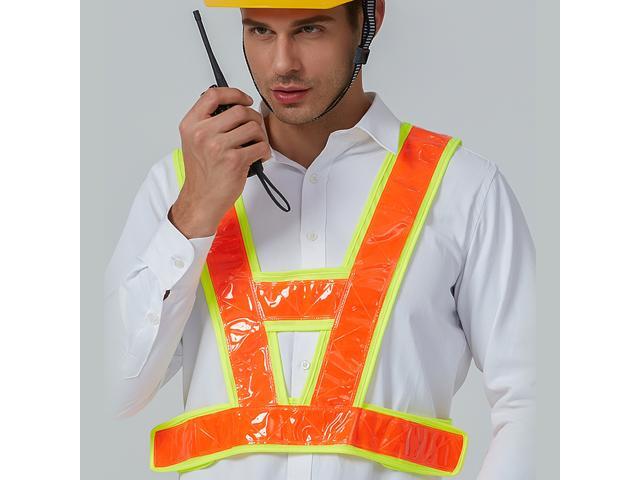 SFVest High Visibility Reflective Vest Reflective Safety Strap Vests Workwear Security Working Clothes Day Night Cycling Running Traffic Warning