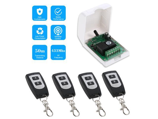 Smart Home 433Mhz RF DC 12V 2CH Learning Code Wireless Remote Control Switch Relay Receiver Transmitter Universal Remote Switch System and Long