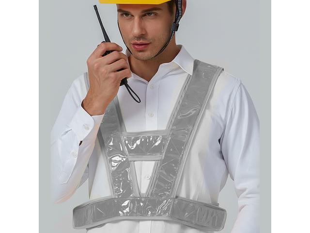 SFVest High Visibility Reflective Vest Reflective Safety Strap Vests Workwear Security Working Clothes Day Night Cycling Running Traffic Warning