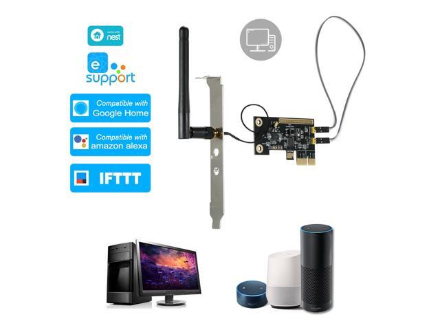 eWeLink Mini PCI-e Desktop PC Remote Control Switch Card WiFi Wireless Smart Switch Relay Module Wireless Restart Switch Turn On/OFF Computer Boot