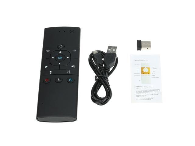 24G 6-Axis Air Mouse Remote Control Wireless Keyboard Mouse w/ MIC 3-Gyro & 3-Gravity Sensor for MINI PC Smart TV Android TV BOX