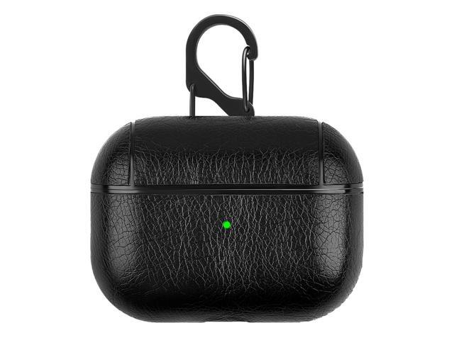 PU Leather Case Wireless Earphone Cover Cases Compatible with Airpods Pro Headphone Box Protective Case with Climbing Hook
