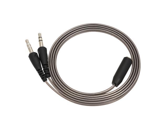 35mm Audio Y Splitter Cable 1 Female to 2 Male Converter Earphone Microphone Cord Adapter for Headphone to Desktop Laptop PC