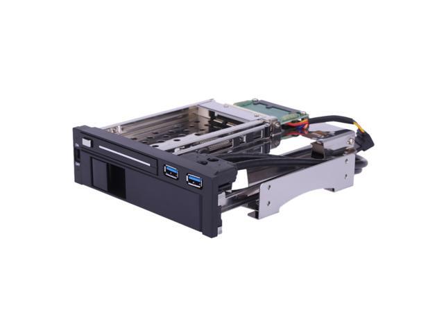 Dual Bay 35' + 25' Inch SATA III Hard Drive HDD & SSD Tray Caddy Internal Mobile Rack Enclosure Docking Station with USB 30 Port Hot Swap