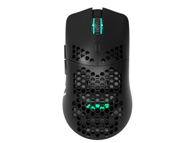 Ajazz AJ390 USB Wired Gaming Mouse with 7 Keys Adjustable DPI Ergonomic Design Hollowed-out Honeycomb Design Black