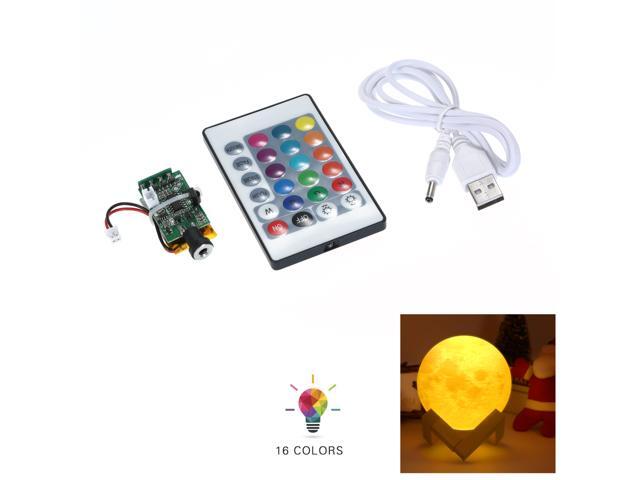 3D Printer Parts LED Moon Lamp Board 16 Colors Touch-Control Light Board USB Charging with Battery Remote Control Color Change Night Lamp for 3D