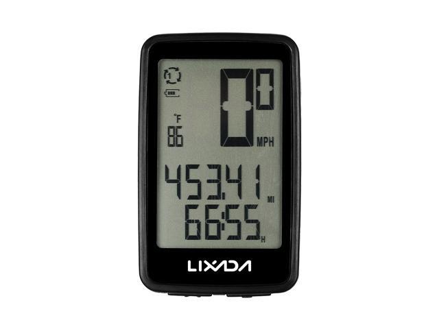 Lixada USB Rechargeable Wireless Bike Cycling Computer with Bicycle Speedometer Odometer