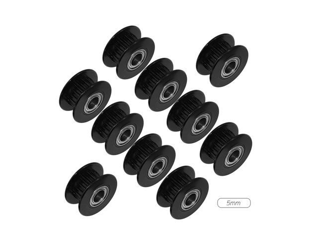 Aibecy Idle Pulley Gear Wheel Aluminium Idler Gear Teeth 3mm/4mm/5mm Core Diameter 3D Printers Parts for GT2 6mm Wide Timing Belt Pack of 10pcs