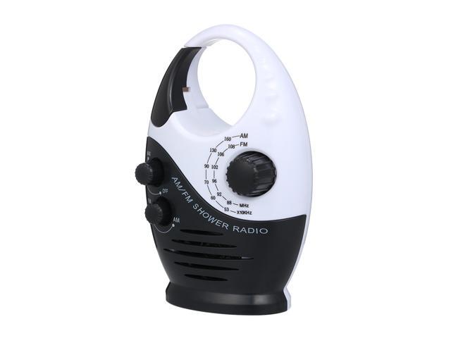 AM / FM Mini Shower Radio Bathroom Waterproof Radio Hanging Music Radio Built-in Speaker (Not Including Battery)