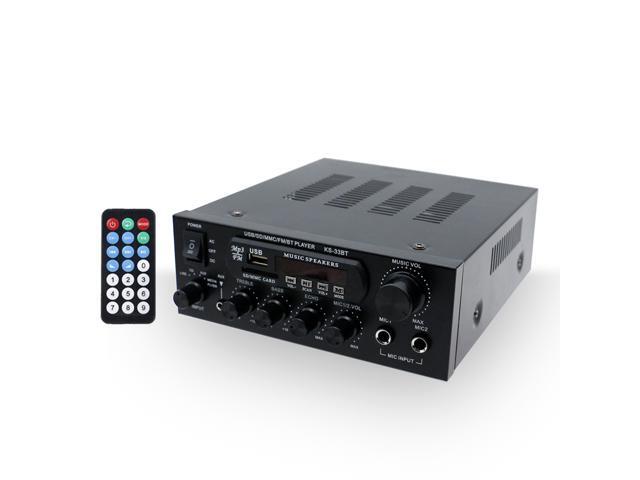 KS33BT Digital Audio Player BT Power Amplifier LCD Display BT Amplifier Amp Speaker with Remote Control for Car Home