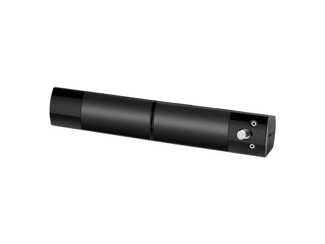 V-117 USB Desktop Computer Speaker Stereo Sound Home Subwoofer Mini Speaker with 35mm Audio Plug for DVD TV PC Laptop