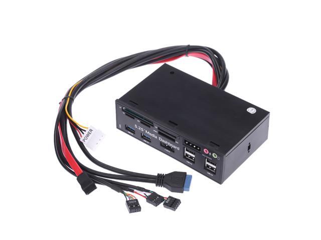 525'All-in-One Media Dashboard Multi-Function Front Panel Card Reader USB 20 and USB 30 ESATA