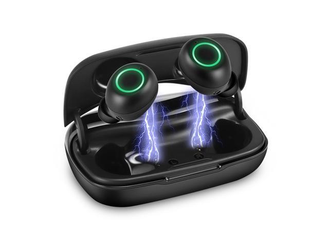 TWS Headphone Wireless Bluetooth 50 Earphone Mini In-ear Waterproof Sports Earphone Stereo Earbuds with Charging Case Black