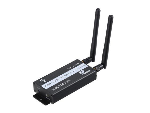 WWAN Card to USB Adapter With SIM Card Slot Designed Micro USB Female + Micro USB Female to USB 20 Male Cable + Protection Box for WWAN/LTE Module