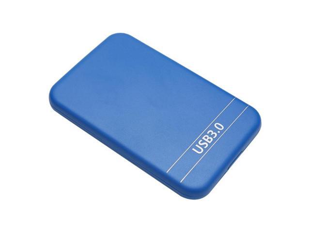 25Inch USB30 SATA Hard Drive Box SSD External Enclosure Box with USB Cable (Blue)