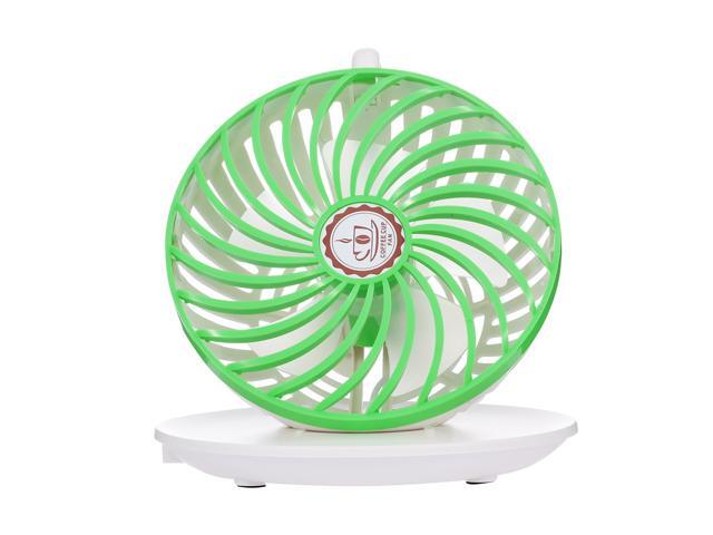 USB Coffee Cup Fan Mini Hanging Fan Summer Cool Fan Office/Home Use (Green)