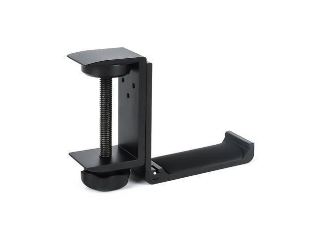 Universal Aluminium Alloy Headphone Holder Bracket Hanger Metal Wall Clamp Hook Foldable Earphone Stand Desktop Mount Black