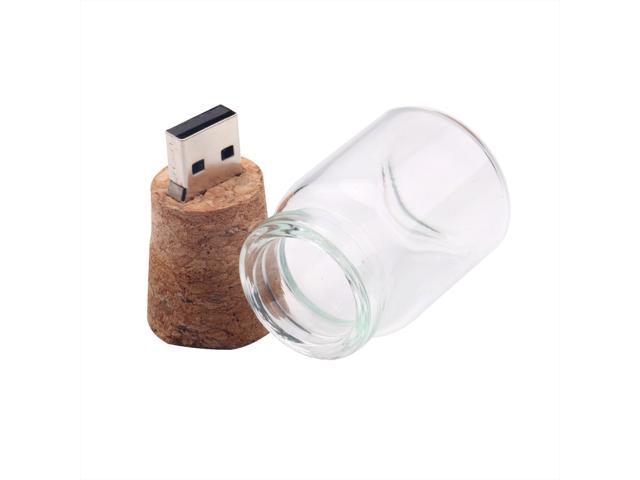 Drift Bottle Style Pendrive 8G Wishing floating bottles USB Flash Drive Plug Wood Flash Memory Stick U Disk for PC