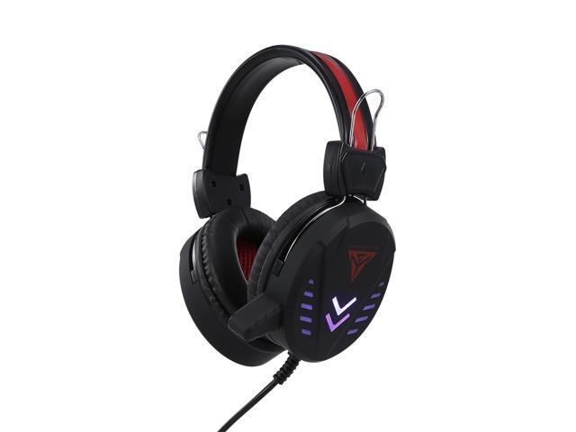 A1 Wired Gaming Headset 35mm USB Wired Headphone with Seven-color Circulation Breathing Light Noise Reduction Mic for PC