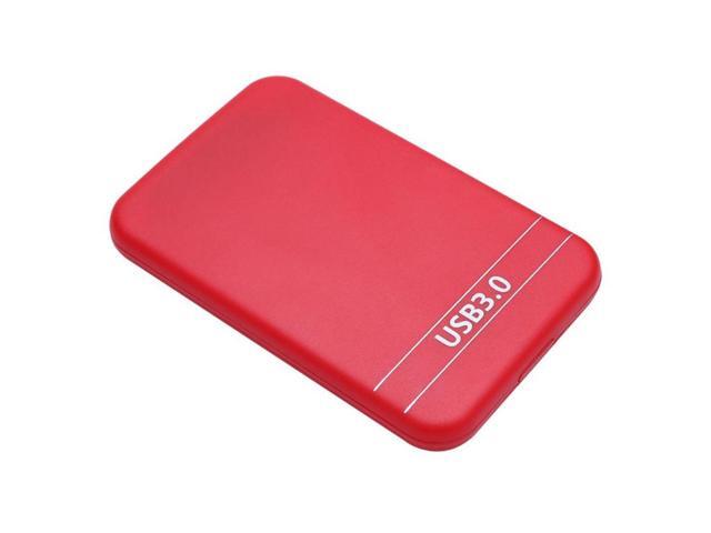 25Inch USB30 SATA Hard Drive Box SSD External Enclosure Box with USB Cable (Red)