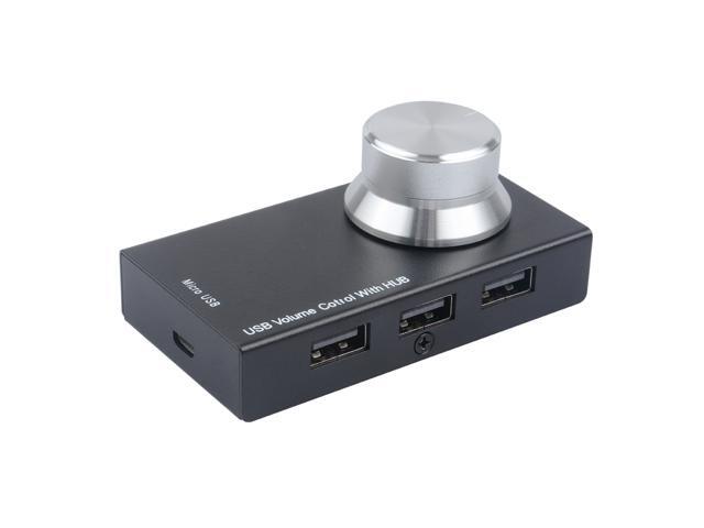 AIMOS Audio Knob Multipurpose USB Multimedia Volume Controller Adjuster Metal Tablet One Key Mute Speaker Mini For Computer