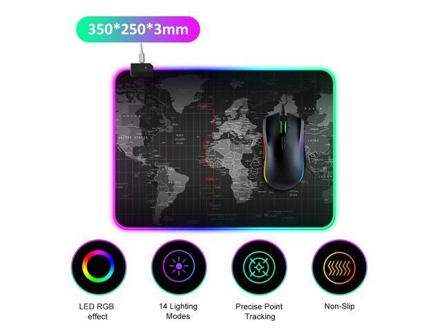 LEDs RGB Mouse Pad 14 Lighting Modes Gaming Extra Large Soft Extended Non Slip Mousepad for PC Laptop