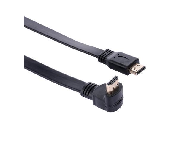 HD Cable HD Male to 90 Degree Right Angle HD Male High Speed 4K 3D Gold-plated Connectors Support 1080P for PC Laptop Projector TV DVD 30cm/1181in