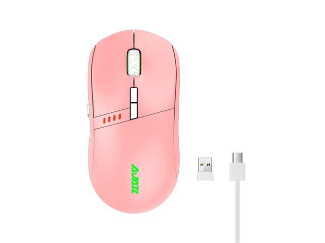 Ajazz i305Pro 24G Wireless Type-C Wired Dual Mode Mouse 16000DPI 8 keys Ergonomic Design Mouse for Laptop PC Pink