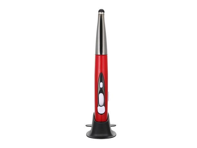 24G Wireless 3-Level Adjustable 800/1200/1600CPI Optical Touch Pen Mouse with Web Scrolling for PC Computer Desktop Notebook Laptop (Red)