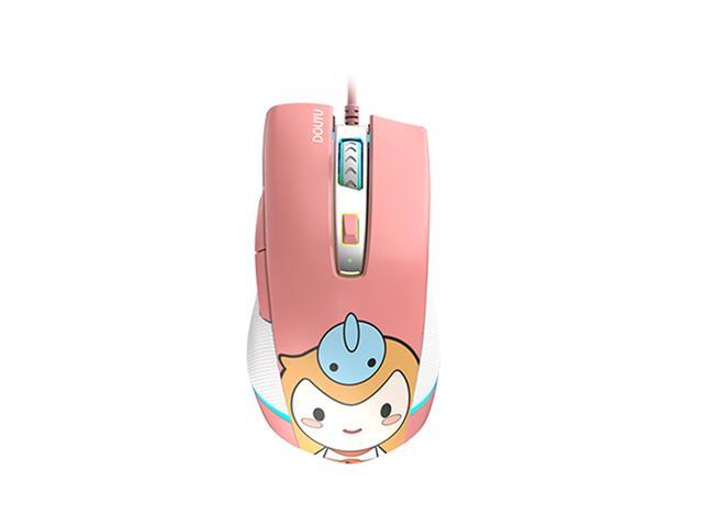 DMG700 Wired Gaming Mouse 16000DPI Game/Office Dual Modes Mice Laptop Desktop PC Accessory Pink