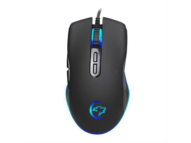 YWYT Wired Gaming Mouse 4 Adjustable DPI 3200DPI Gaming Mice with RGB Backlit