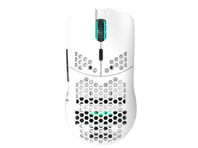 Ajazz AJ390 USB Wired Gaming Mouse with 7 Keys Adjustable DPI Ergonomic Design Hollowed-out Honeycomb Design White