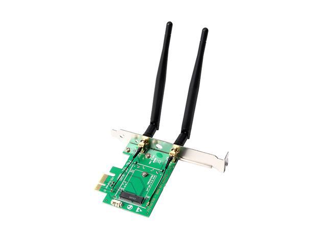 M2 NGFF to PCI-E Converter Card Network Card Gigabit Ethernet BT Adapter Card Board for Desktop PC