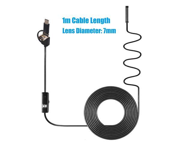 3-in-1 Industrial Endoscope Borescope Inspection Camera Built-in 6 LEDs IP67 Waterproof USB Type-C Endoscope for Android Smartphones/PC