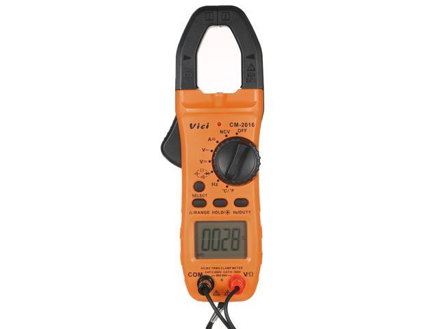 Vici Hand-held LCD Digital Clamp Meter Multimeter AC/DC Voltage AC/DC Current Capacitance Continuity Test Temperature Resistance Diode Measurement