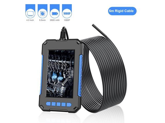 P40 Portable Handheld Industrial Endoscope Borescope Inspection Camera IP67 Waterproof 55mm Lens Built-in 6pcs Adjustable LEDs with 43 Inch