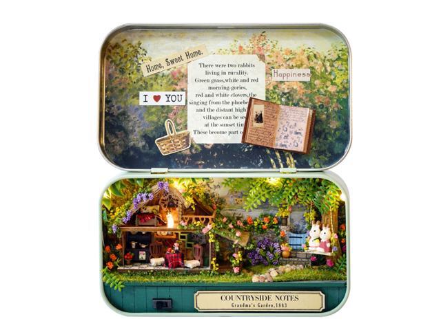Funny Wooden Puzzle Box Theater DIY Miniature Dollhouse Model Home Decoration Kids Toy Gift