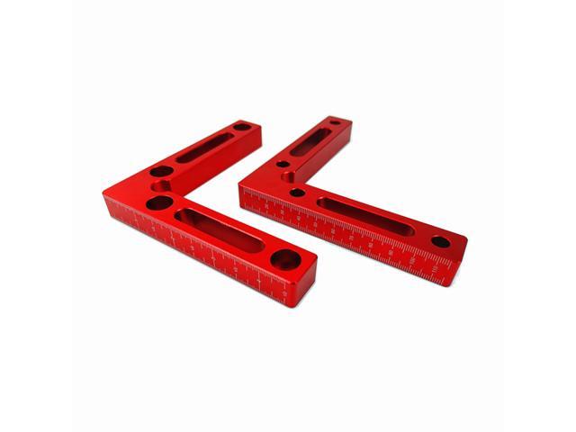 2pcs 90 Degree Positioning Squares Aluminium Alloy Right Angle Clamps Woodworking Carpenter Tool Corner Clamping Square for Picture Frame Box