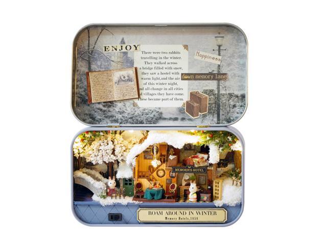 Funny Wooden Puzzle Box Theater DIY Miniature Dollhouse Model Home Decoration Kids Toy Gift