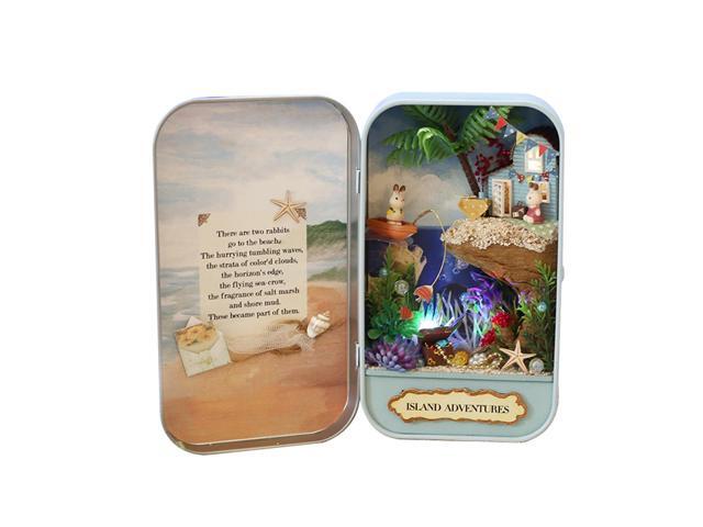 Funny Wooden Puzzle Box Theater DIY Miniature Dollhouse Model Home Decoration Kids Toy Gift
