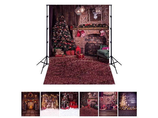 Andoer 15*2 meters / 5*7 feet Christmas Holiday Theme Background Photo Studio Props Foldable Polyester Fibre Photography Backdrop for Newborn