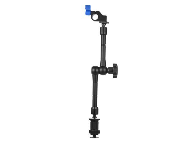 Adjustable Articulating Friction Arm with 15mm Rod Clamp Mount for Field Monitor LED Light Flash Microphone Camera Cage Rig